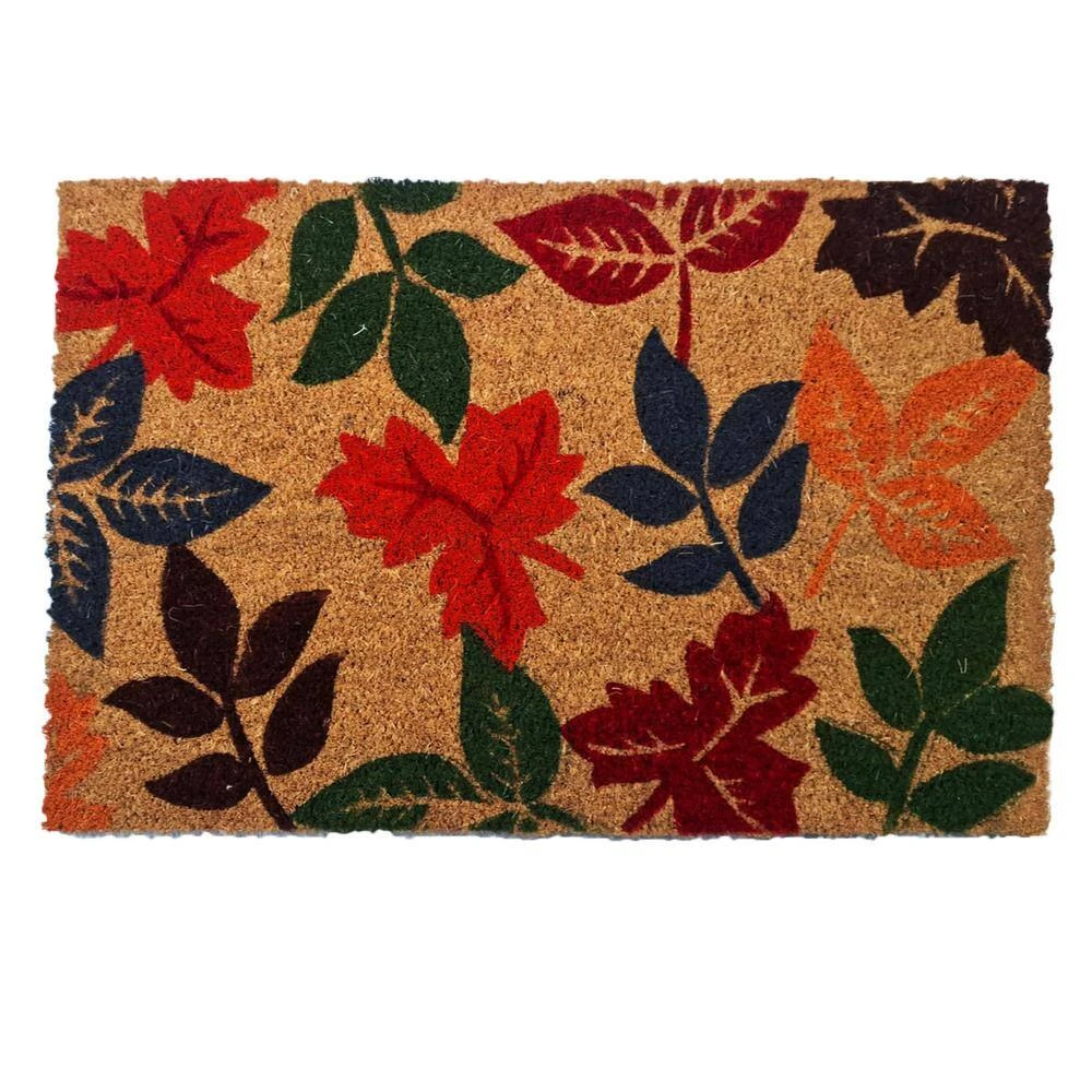 Welcome Leaves Multi 18 In. X 30 In. Coir Non-Slip Indoor Outdoor Door Mat 5 Welcome Leaves Multi 18 In. X 30 In. Coir Non-Slip Indoor Outdoor Door Mat - Image 5