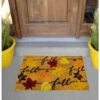 Welcome Fall Leaves Multi 18 In. X 30 In. Coir Non-Slip Indoor Outdoor Door Mat
