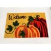 Welcome Pumpkins Multi 18 In. X 30 In. Coir Non-Slip Indoor Outdoor Door Mat