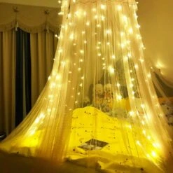 9.8 Ft. X 9.8 Ft. 300 LED Warm White Window Curtain String Light With Remote, 8-Lighting Modes USB Powered -The Home Depot Shop betus christmas novelty lights b string curtain 300led 10ft 44 1000