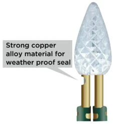 80-Light C6 Faceted Pure White LED Light Set, Green Wire -The Home Depot Shop brite star christmas novelty lights 39 101 00 4f 1000