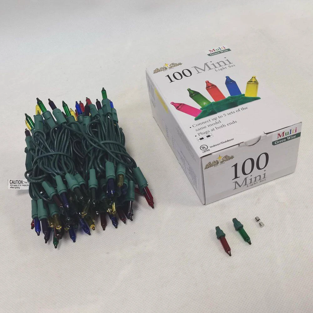 21.2 Ft. 100-Count Incandescent Multi Christmas String To String Mini Lights 6 21.2 Ft. 100-Count Incandescent Multi Christmas String To String Mini Lights - Image 6