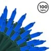 22.42 Ft. 100-Count Incandescent Blue Christmas String To String Mini Lights