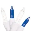 Designer 100-Light Blue/Frost White Light Set With White Wire
