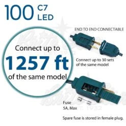 100-Light Warm White Faceted C7 LED Light Set -The Home Depot Shop brite star christmas string lights 39 552 00 44 1000