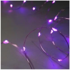 Battery Operated 35-Light Invisalite Dot LED, Purple, Purple Wire (Set Of 3) -The Home Depot Shop brite star christmas string lights 41 377 30 4f 1000