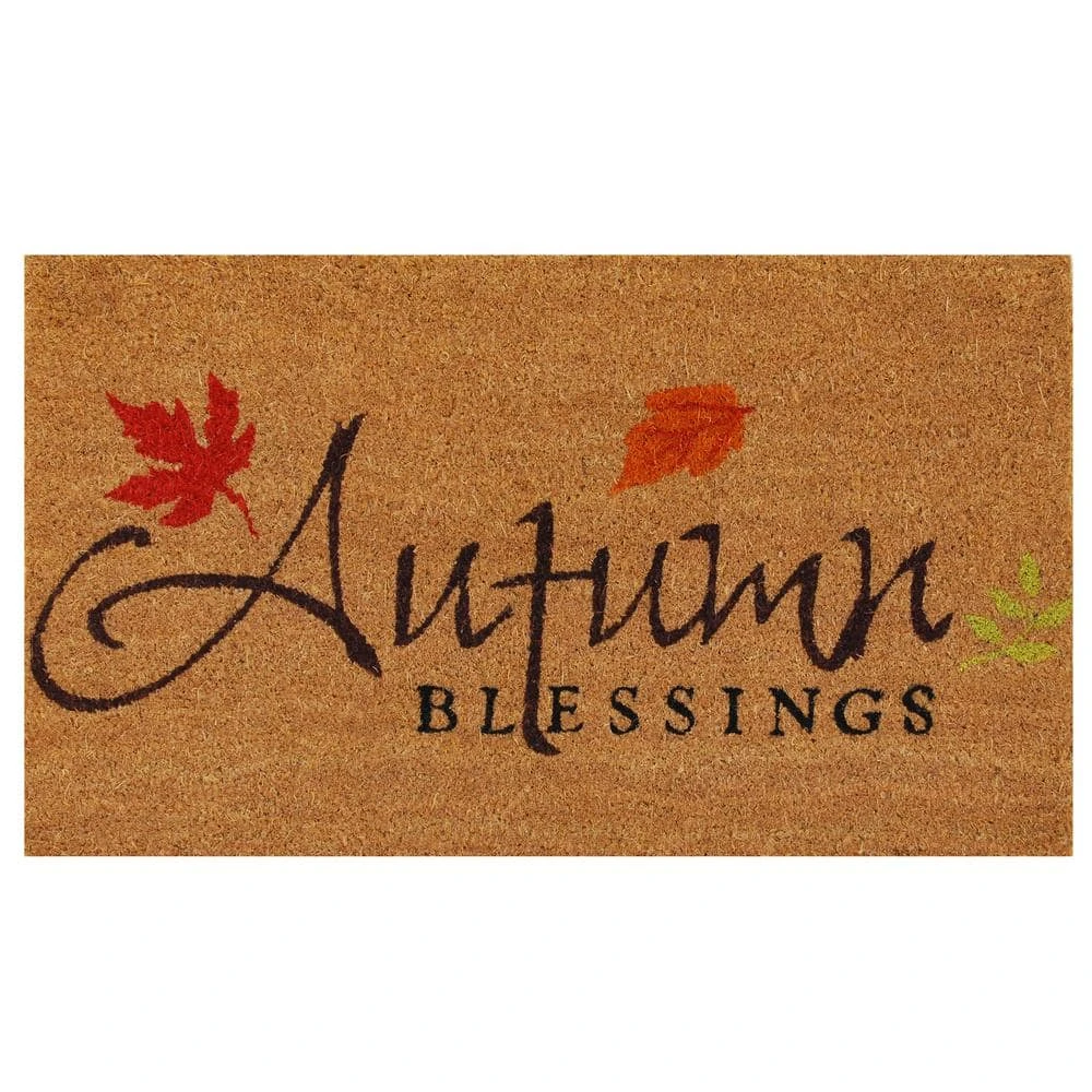 Autumn Blessings 17 In. X 29 In. Coir Door Mat 1 Autumn Blessings 17 In. X 29 In. Coir Door Mat