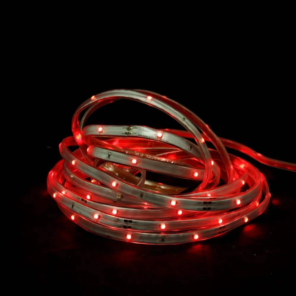 18 Ft. 72-Light Red LED Outdoor Christmas Linear Tape Lighting With White Finish 2 18 Ft. 72-Light Red LED Outdoor Christmas Linear Tape Lighting With White Finish - Image 2