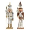 15 In. Silver And Gold Snowflake Soldier (Set Of 2)
