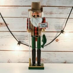 15 In. Wooden Christmas Fisher Man Nutcracker - Red And Green Fisherman Nutcracker With Fishing Rod And Fish In Hand 8 15 In. Wooden Christmas Fisher Man Nutcracker - Red And Green Fisherman Nutcracker With Fishing Rod And Fish In Hand -The Home Depot Shop christmas figurines or 221 4f 1000