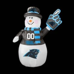 7 Ft. Carolina Panthers Inflatable Snowman