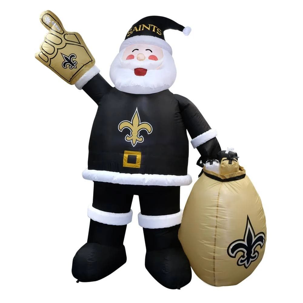 7 Ft. New Orleans Saints Santa Inflatable 1 7 Ft. New Orleans Saints Santa Inflatable