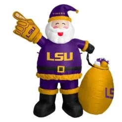 7 Ft. LSU Santa Inflatable