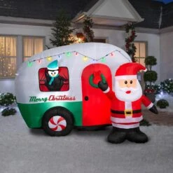 6 Ft. Tall X 5 Ft. W Christmas Inflatable Airblown-Merry RV Scene 5 6 Ft. Tall X 5 Ft. W Christmas Inflatable Airblown-Merry RV Scene -The Home Depot Shop christmas inflatables g 882516 31 1000