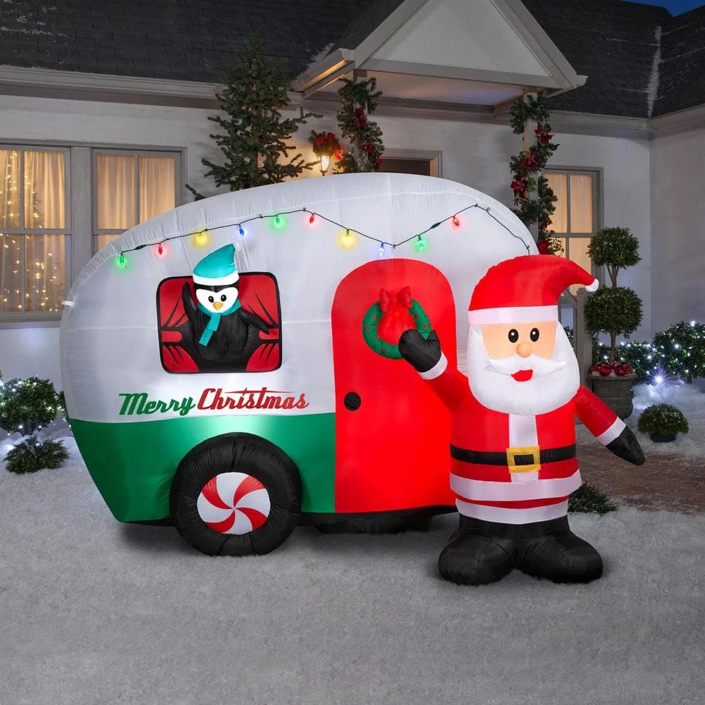 6 Ft. Tall X 5 Ft. W Christmas Inflatable Airblown-Merry RV Scene 3 6 Ft. Tall X 5 Ft. W Christmas Inflatable Airblown-Merry RV Scene - Image 3