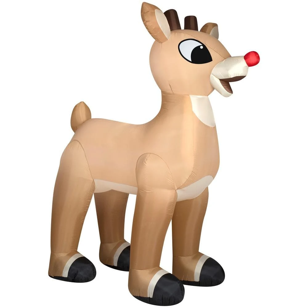 10 Ft. Tall X 8.2 Ft. W Giant Christmas Inflatable Airblown-Standing Rudolph 1 10 Ft. Tall X 8.2 Ft. W Giant Christmas Inflatable Airblown-Standing Rudolph