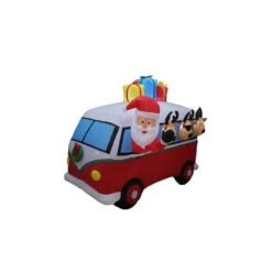 7 Ft. H X 5 Ft. W X 7 Ft. L LED Lighted Christmas Inflatable Vintage Holiday Van