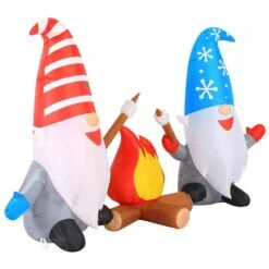 6' INFLATABLE CAMPFIRE GNOMES 8 6' INFLATABLE CAMPFIRE GNOMES -The Home Depot Shop christmas inflatables oc 42223 40 1000