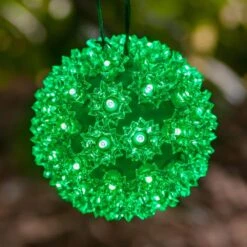 6 In. 70-Light LED Green Decorative Starlight Sphere -The Home Depot Shop christmas novelty lights 76486 c3 1000