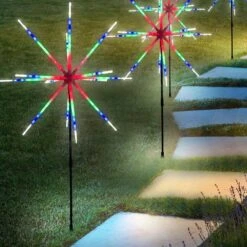 22 In. Sparkler LED Multi-Color Garden Light With Hanging Hooks Plus Ground Stakes Plus Remote Control 11 22 In. Sparkler LED Multi-Color Garden Light With Hanging Hooks Plus Ground Stakes Plus Remote Control -The Home Depot Shop christmas novelty lights hol spark m2pk 4f 1000