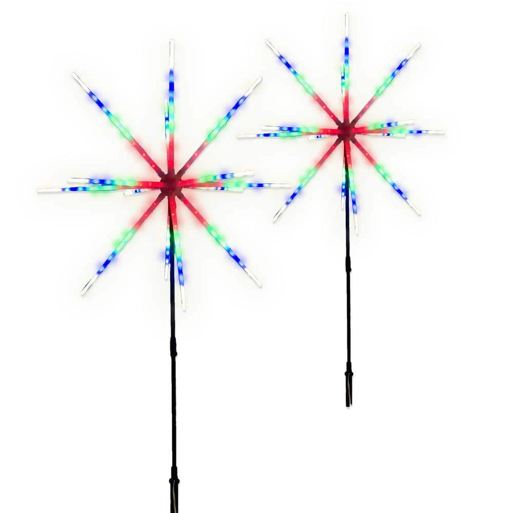 22 In. Sparkler LED Multi-Color Garden Light With Hanging Hooks Plus Ground Stakes Plus Remote Control 1 22 In. Sparkler LED Multi-Color Garden Light With Hanging Hooks Plus Ground Stakes Plus Remote Control