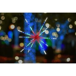 22 In. Sparkler LED Multi-Color Garden Light With Hanging Hooks Plus Ground Stakes Plus Remote Control 10 22 In. Sparkler LED Multi-Color Garden Light With Hanging Hooks Plus Ground Stakes Plus Remote Control -The Home Depot Shop christmas novelty lights hol spark m2pk c3 1000