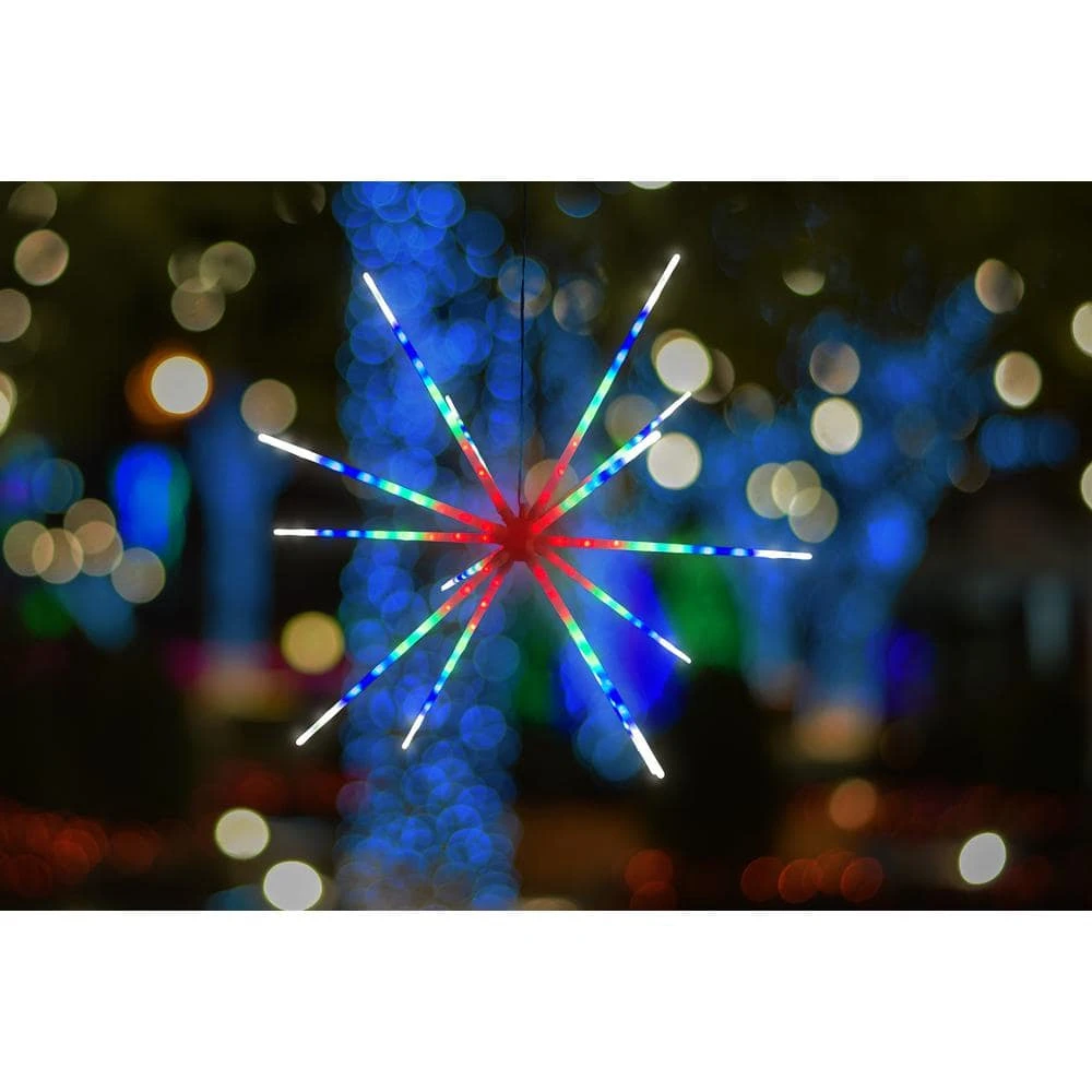 22 In. Sparkler LED Multi-Color Garden Light With Hanging Hooks Plus Ground Stakes Plus Remote Control 3 22 In. Sparkler LED Multi-Color Garden Light With Hanging Hooks Plus Ground Stakes Plus Remote Control - Image 3