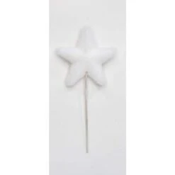 5 In. Star On 6 In. Pick, White (Set Of 3)