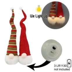 15 In. Gnome Plush Head Ornament With LED Light Home Decor (Set Of 2) 9 15 In. Gnome Plush Head Ornament With LED Light Home Decor (Set Of 2) -The Home Depot Shop christmas ornament sets abn5d012 rdgrn 31 1000