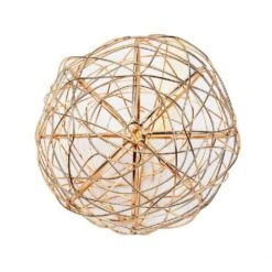 Handcrafted Gold And Silver Wire Wrapped Globe Christmas Ornament (4-Pack) -The Home Depot Shop christmas ornament sets holid09808mlt0101 4f 1000