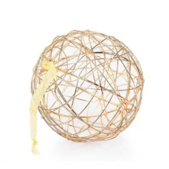 Handcrafted Gold And Silver Wire Wrapped Globe Christmas Ornament (4-Pack) -The Home Depot Shop christmas ornament sets holid09808mlt0101 fa 1000