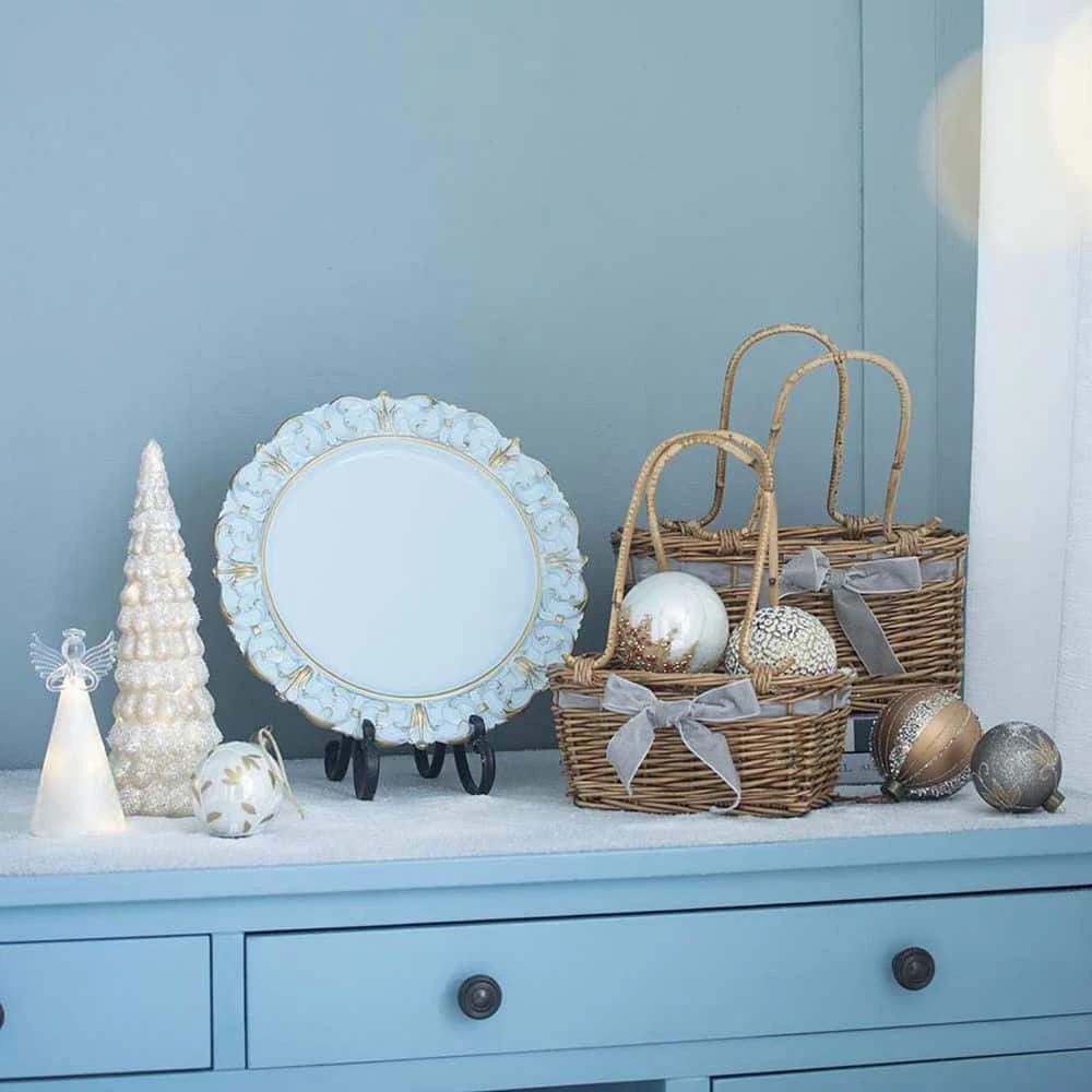 Holiday 3 In. Silver Christmas Ball Ornaments, Glass Decorative Hanging Ball Christmas Tree Ornaments (12-Pack) 4 Holiday 3 In. Silver Christmas Ball Ornaments, Glass Decorative Hanging Ball Christmas Tree Ornaments (12-Pack) - Image 4