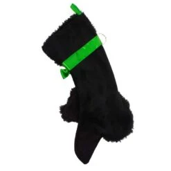 22 In. Black Poodle Dog Faux Fur Christmas Stocking -The Home Depot Shop christmas stockings hh04 4f 1000