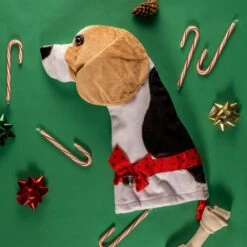 22 In. Beagle Dog Faux Fur Christmas Stocking -The Home Depot Shop christmas stockings hh07 44 1000