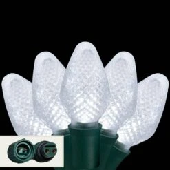 24 Ft. 25-Light LED Cool White Commercial C7 String Lights With Watertight Coaxial Connectors