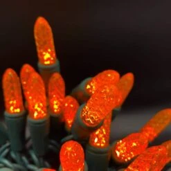 Orange M8 LED Lights With 4 In. Spacing (Set Of 50)