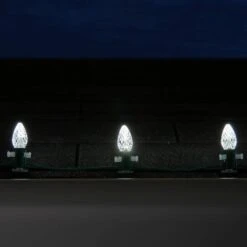 OptiCore 24 Ft. 25-Light LED Cool White Faceted C7 String Light Set 13 OptiCore 24 Ft. 25-Light LED Cool White Faceted C7 String Light Set -The Home Depot Shop christmas string lights 78268 76 1000