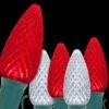 OptiCore 49 Ft. 50-Light LED Red And Cool White Faceted C9 String Light Set