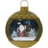 24 In. Christmas Musical Ornament Shadowbox With Santa Scene, Cascading Snow And Holiday Songs