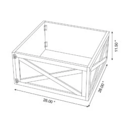 26 In. L Washed White Wooden Tree Collar(KD) -The Home Depot Shop christmas tree collars 2004600007 4f 1000