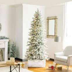 26 In. L Washed White Wooden Tree Collar(KD) -The Home Depot Shop christmas tree collars 2004600007 77 1000