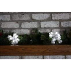 4 In. White LED Light Mini Bows (4-Pack) -The Home Depot Shop christmas tree ribbon bg04 1w003 a 31 1000