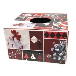 6 In. Dia Burgundy And Red Original Christmas Tree Skirt Box