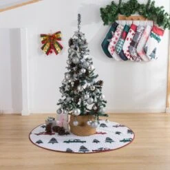 48 In. Vintage Truck Polyester Microfiber Quilted Tree Skirt 15 48 In. Vintage Truck Polyester Microfiber Quilted Tree Skirt -The Home Depot Shop christmas tree skirts cl201mu21 66 1000