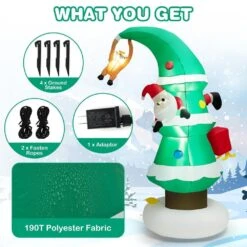 8 Ft. X 4.8 Ft. Inflatable Christmas Tree With Santa Claus, Blowup Holiday Decoration 14 8 Ft. X 4.8 Ft. Inflatable Christmas Tree With Santa Claus, Blowup Holiday Decoration -The Home Depot Shop costway christmas inflatables ms2j 4 a097u1 1f 1000