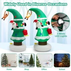 8 Ft. X 4.8 Ft. Inflatable Christmas Tree With Santa Claus, Blowup Holiday Decoration 17 8 Ft. X 4.8 Ft. Inflatable Christmas Tree With Santa Claus, Blowup Holiday Decoration -The Home Depot Shop costway christmas inflatables ms2j 4 a097u1 76 1000