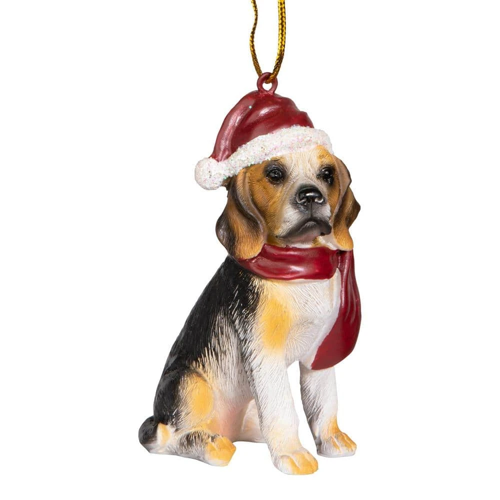 3.5 In. Beagle Holiday Dog Ornament Sculpture 7 3.5 In. Beagle Holiday Dog Ornament Sculpture - Image 7