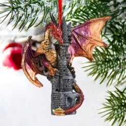 4.5 In. Zanzibar, The Gothic Dragon Holiday Ornament -The Home Depot Shop design toscano single christmas ornaments qs291250 31 1000