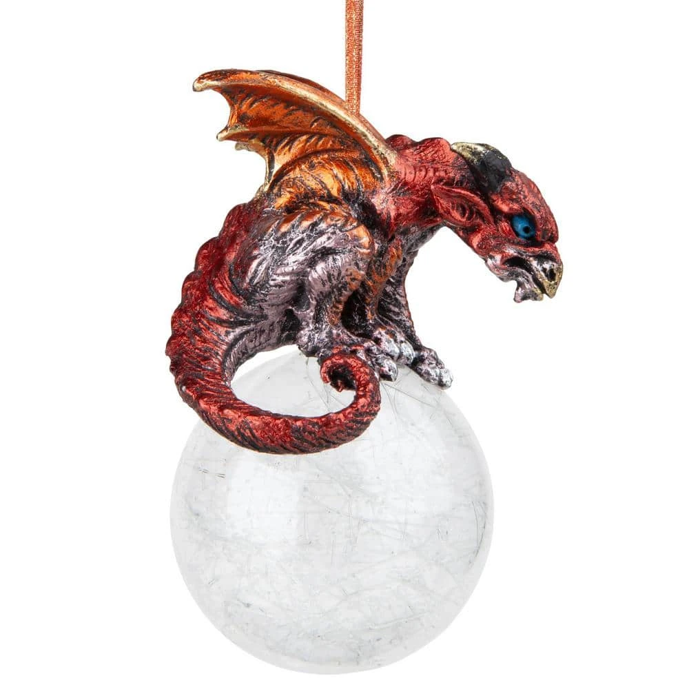 3.5 In. The Pensive Percher Dragon 2018 Collectible Holiday Ornament 2 3.5 In. The Pensive Percher Dragon 2018 Collectible Holiday Ornament - Image 2