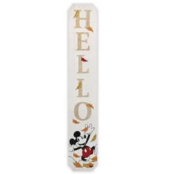 Disney 46 In. Weather-Resistant Mickey Mouse Hello Fall Vertical Wood Porch Decor
